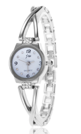 Montre JW pour femmes argent entrelacé